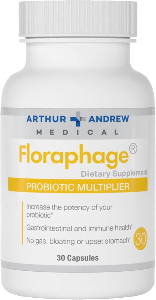 Arthur Andrew 의학, Floraphage, Prebiotic 공식 및 Probiotic Multiplier의 30의 캡슐