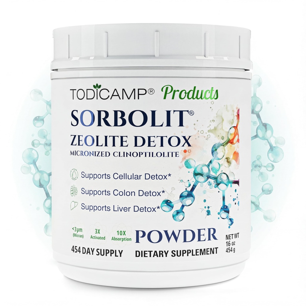 Sorbolit Zeolite Detox 파우더 - 1 lb Clinoptilolite Zeolite Powder Sorbolit- 1-2 μm Cellular Detox - 454 일 공급