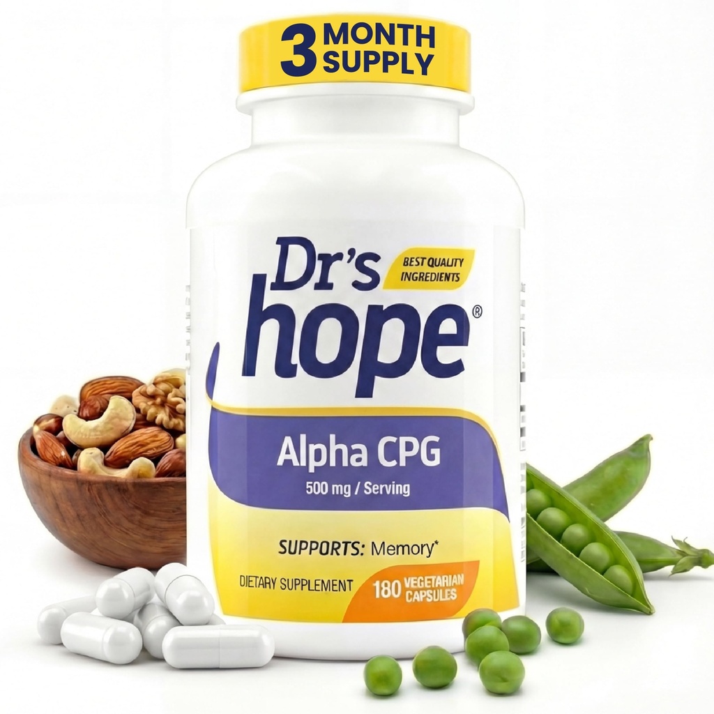 알파 GPC 500mg, 알파 GPC 보충교재 - 지원 기억과 Cognitive 기능 - 미국에서 만드는 180의 Veggie 캡슐