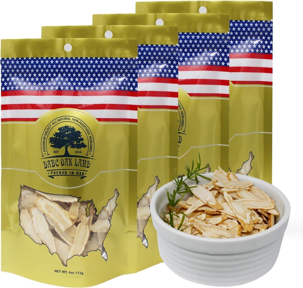 Wisconsin Wisconsin Grown의 16OZ 미국 인삼 조각! 대부분의 사람들은 인삼 차를 만들기 위해 그것을 사용합니다! 건강에 좋은! 花 G/西西 Sliced Ginseng 뿌리 4 부대 x 4OZ 상자