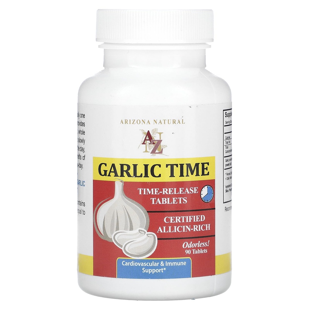 마늘 TR 1800 mg 시간 계시된 탭, 90 조사