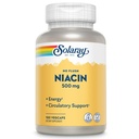 SOLARAY No Flush Niacin 500mg, Flush-Free 비타민 B3 Niacin, 에너지 및 Circulatory System Support, Vegan, Lab Verified, 60 일 환불 보증, 100 서빙, 100 VegCaps