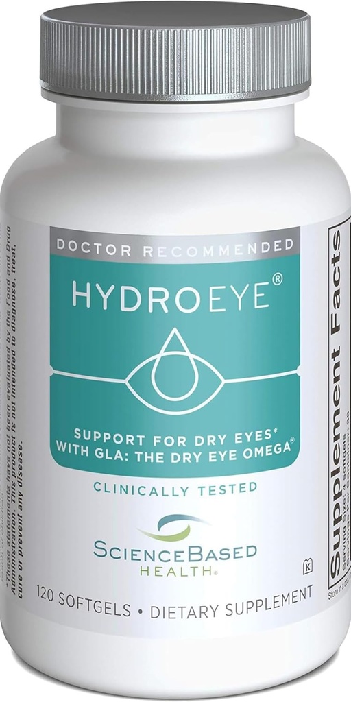 Hydro-Eye Softgels - 건조한 눈 기복 - 특징 GLA, EPA, DHA 및 다른 중요한 영양사 - 120 조사