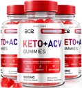 rize 실험실 - 에이스 Keto ACV Gummies, 고급 체중 감소 1000mg, 애플 Cider Vinegar 보충 (180 Gummies)