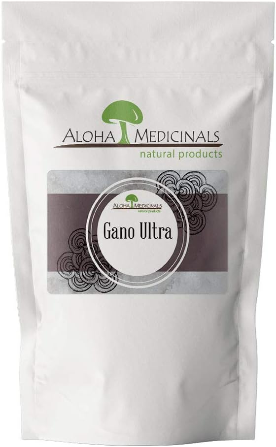 Aloha Medicinals Gano Ultra는, 유기 버섯 보충교재, 자연적인 건강 보충교재, 1개 kg 분말의 부대를 증명했습니다