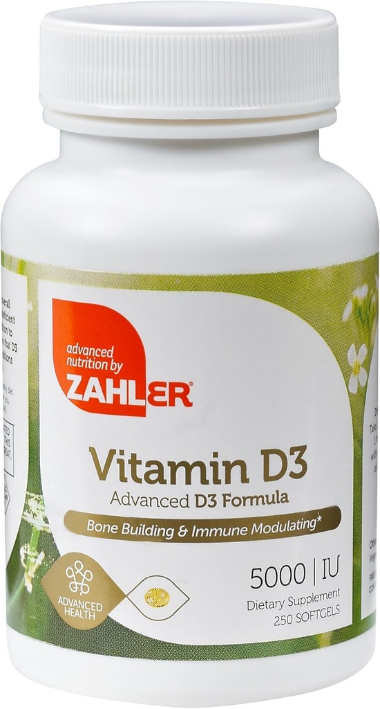 Zahler 비타민 D3 5000 IU - 250 Softgels