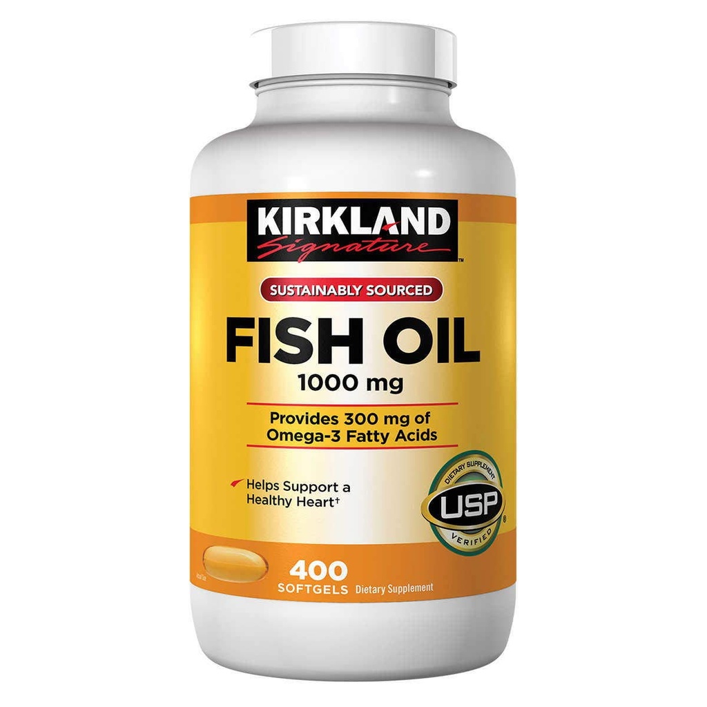 Kirkland 서명 물고기 기름 1000 mg, 400 Softgels (2 팩)