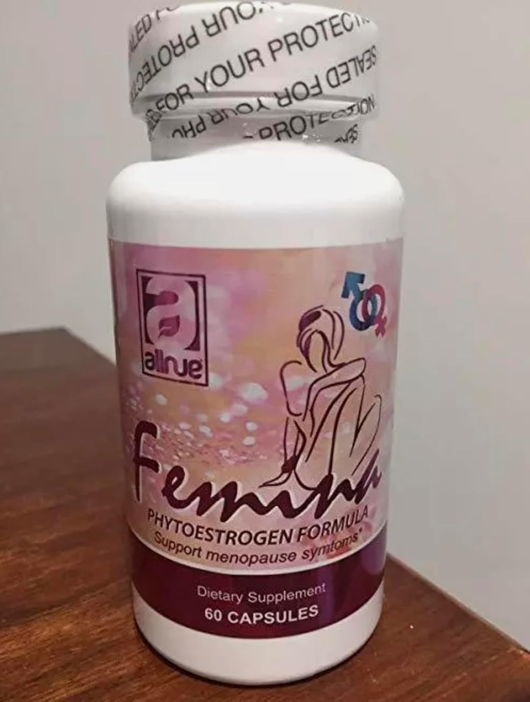 Femina phytoestrogen 공식 지원 Menopause symptons menopausia 60의 캡슐 처리의 1 달