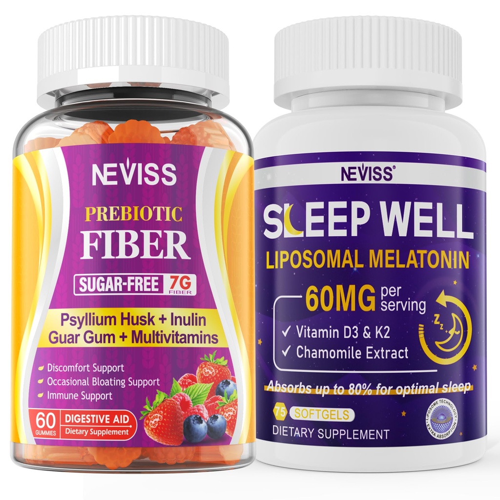 성인을 위한 NEVISS Prebiotic 섬유 7G Gummies + Melatonin 60mg