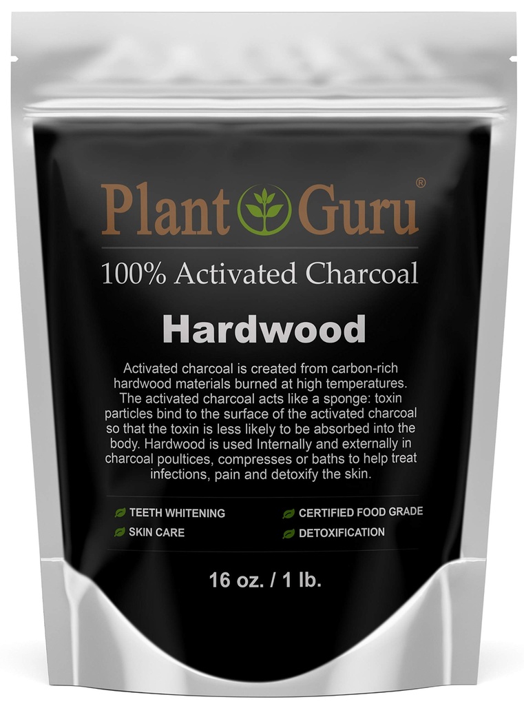 활성화된 숯 분말 1 lb. Hardwood - 음식 급료 Kosher 비 GMO - 치아 희게, 얼굴 가면 및 비누 만들기. Natural Detoxification 및 Digestion을 홍보