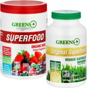 녹색 + 유기 빨강 Superfood 분말 유기 최고 Veggie 캡슐