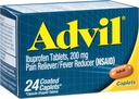 Advil Ibuprofen 입히는 모자를 씌우는 고통 Reliever와 Fever 흡진기 200 밀리그램 24Ct