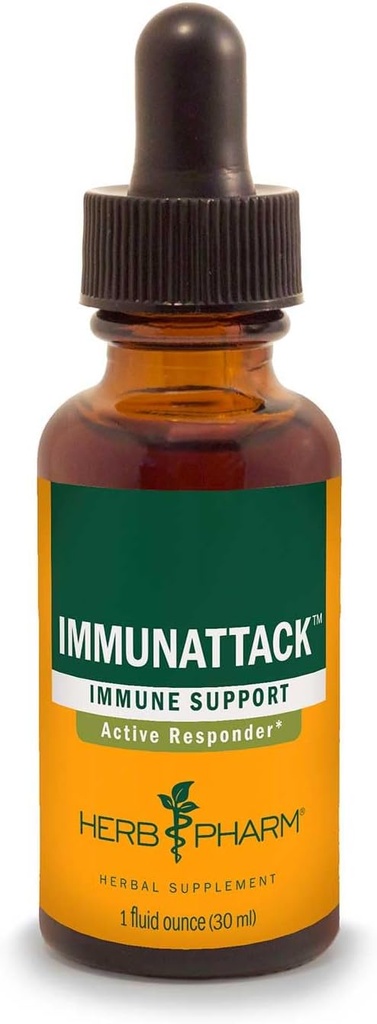 허브 Pharm Immunattack Immune 시스템 지원을위한 액체 초본 공식 - 1 Ounce (FIMAT01)