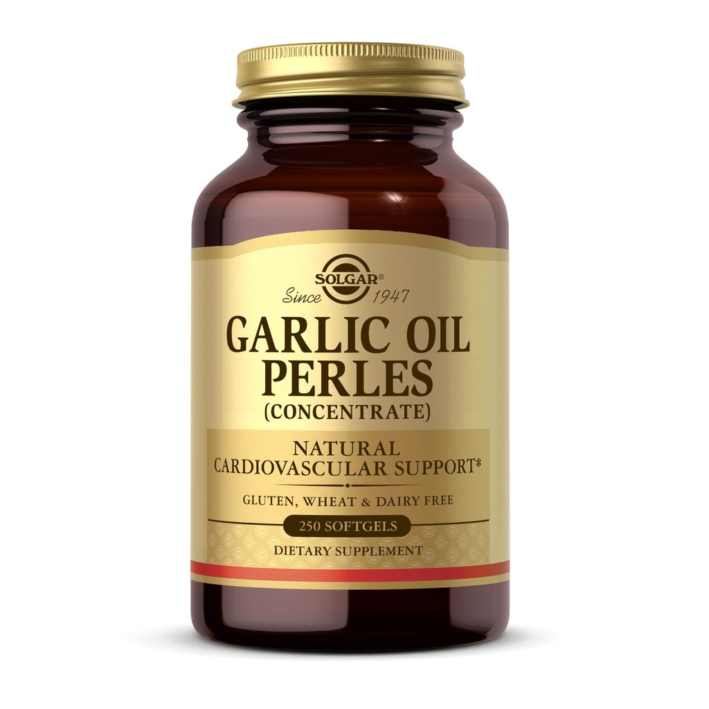 Solgar 마늘 오일 Perles, 250 Softgels - 자연 심혈관 지원 - 마늘 오일 농축, 감소 냄새 - 글루텐 무료, 낙농 무료 - 250 서빙