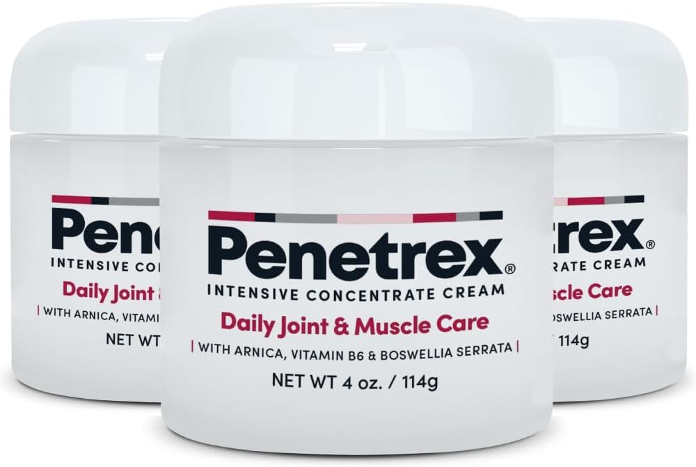 Penetrex 합동 & 근육 치료 - 뒤, 목, 손, 발을 위한 소결 안락 - Arnica, 비타민 B6 MSM & Boswellia - 4oz 크림 (3 팩)를 가진 우수한 전체적인 몸 문