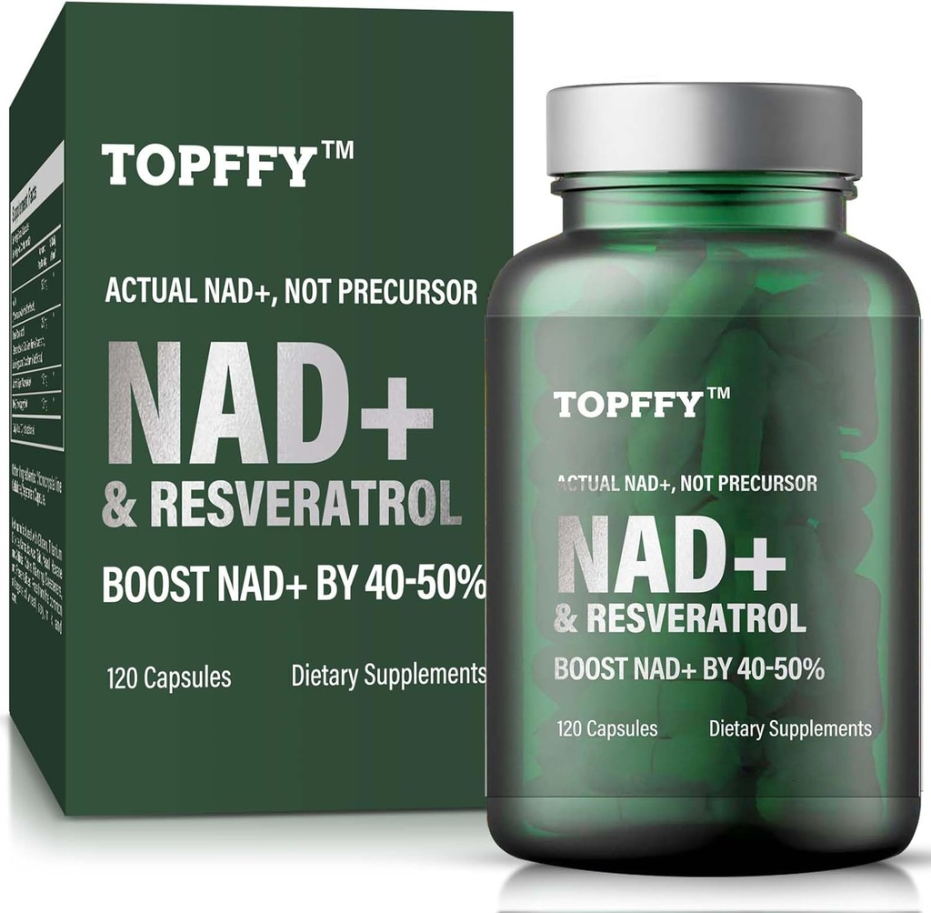 NAD+ 보충교재, 지원 세포 에너지, 시효 방어, 120 Softgels를 위한 최대 흡수를 위한 NAD+&Resveratrol 보충교재
