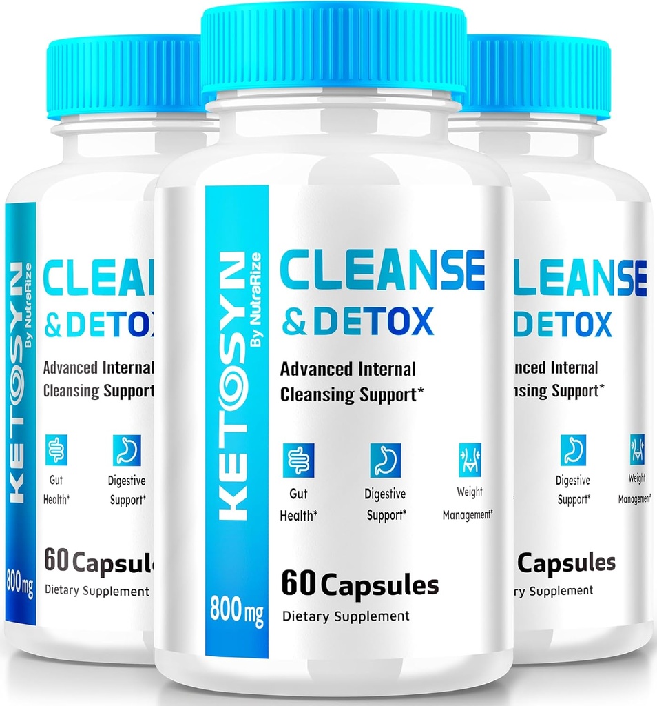 (3개의 팩) Ketosyn Cleanse & Detox 캡슐, 진보된 체중 감소를 위한 Ketosyn 알약, 최대 힘 Keto 혼합 지원 보충교재, Keto Syn 내부 정화 Pastillas 검토 (180의 캡슐)