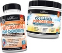 BioSchwartz Glucosamine Chondroitin MSM + 교원질 펩티드 분말 - 건강한 뼈 & 합동 지원 - 융통성 & 지원 연약을 승진시킵니다