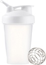 Shaker 병 12oz Protein Shaker 플라스틱 병은 트위스트 및 잠금 Protein Box Storage, 피트니스 Enthusiasts Athletes를위한 휴대용 피트니스 병 (흰색, 12 온스)