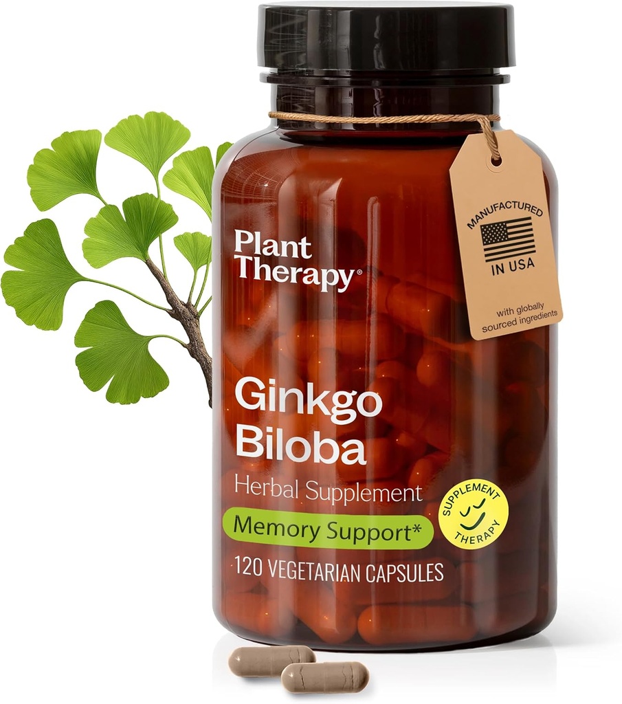식물 치료 Ginkgo Biloba 캡슐 제조 미국 4 달 공급 지원 기억 Cognitive 기능, 건강한 순환 및 여자 & 남자 120 채식 캡슐을 위한 산화 방지제 Rich 보충교재