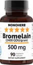 MONOHERB Bromelain 캡슐 당 500 mg - 90의 Veg 캡슐 - 90의 서빙