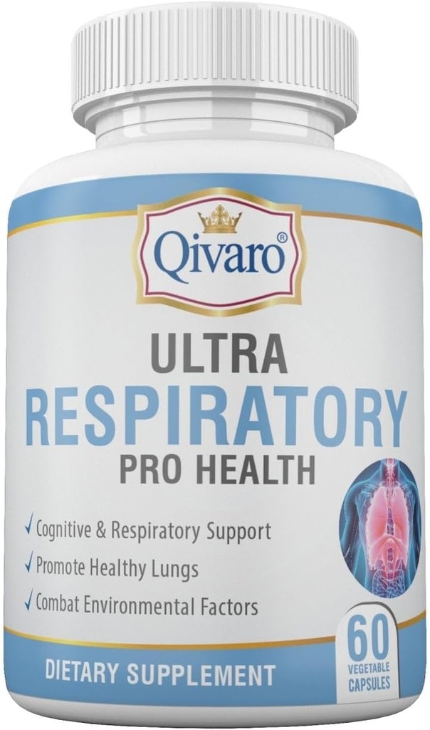 Ultra Respiratory Pro Health – 전체 폐 및 호흡 건강 유지에 도움이 – Butterbur 및 Feverfew Extract와 주입 - 60 캡슐