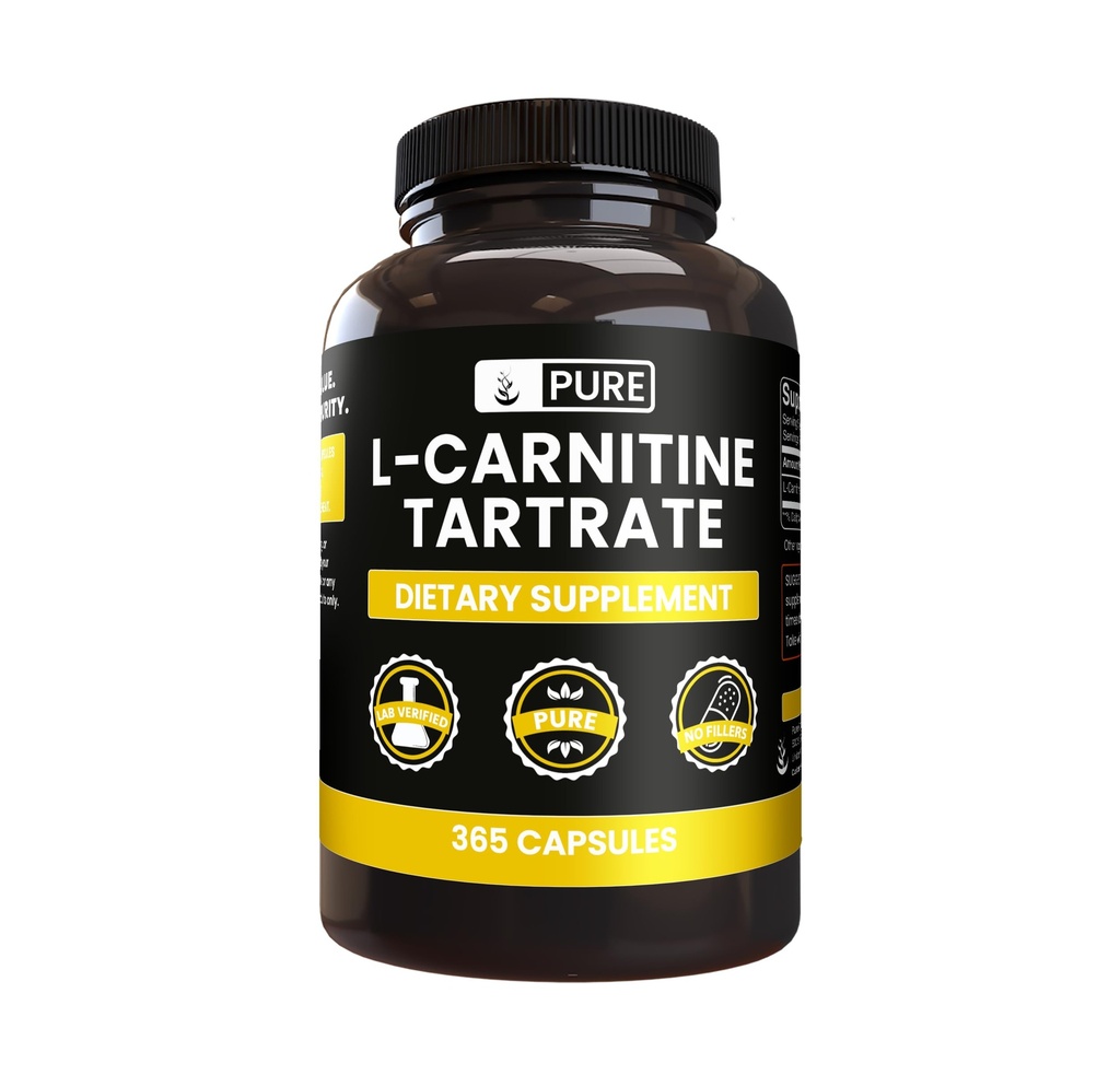 순수한 본래 성분 L Carnitine Tartrate (365의 캡슐) 마그네슘 또는 밥 충전물 없음, 항상, 확인되는 실험실
