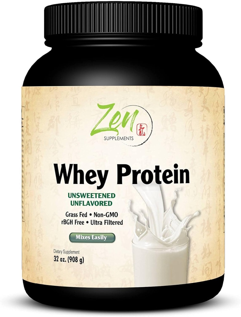 Zen 보조 식품 - 유기농 잔디 볶음밥 단백질 19g per 서빙 케토 친화적 인 - Unflavored 32 Oz-Powder