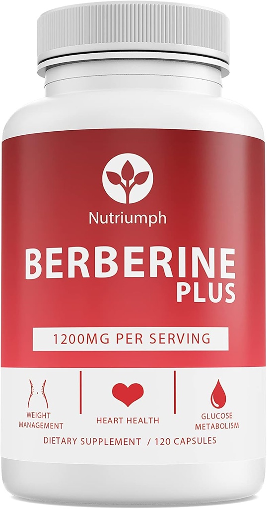 Berberine Plus 1200mg Royal Jelly - 체중 관리, 심장 건강 및 포도당 대사 지원 - 120 Vegan 캡슐 - 미국에서 만든 비 GMO