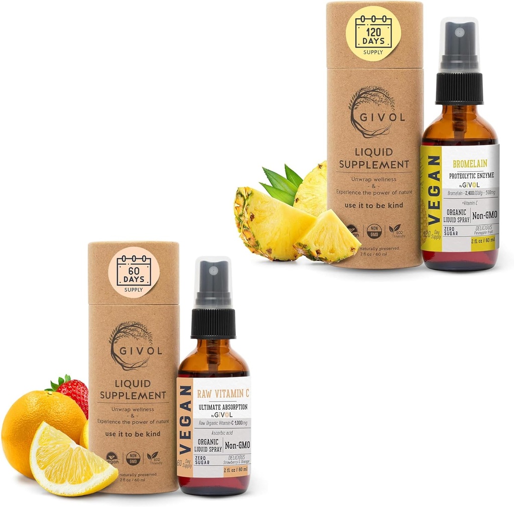 익지않는 Bromelain 안개 액체 파인애플 추출물 - 강화한 Potency 500mg 및 비타민 C 여분 힘 살포 안개: 매일 흡수 액체 정유 단백질 지원,  낙관된 Wellness Benefits