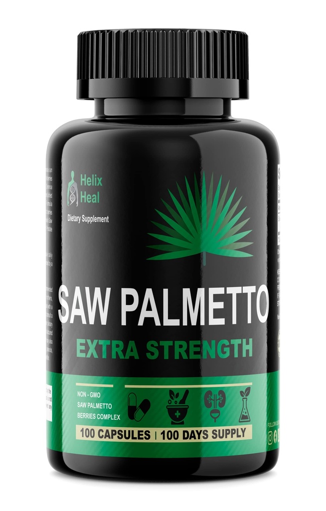 남자를위한 톱 팔로토 - 전립선 건강 보조 식품 - 자연 DHT 차단제, 500mg 여분의 힘 머리 성장 치료 - 100 캡슐 3 개월 공급