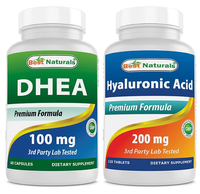 제일 자연적인 DHEA 100mg & Hyaluronic 산 200 mg