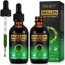 Mullein Drops, Mullein 잎 추출물, 유기 Mullein 잎 Tincture 초본 보충교재, 첨가물 없음 Mullein 추출물 하락 2 fl Oz, 2 팩