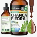 BIO KRAUTER Chanca Piedra Tincture - 자연적인 Kidney 건강 지원 액체 - Chanca Piedra 돌 차단기 & Gallbladder Cleanse 공식 - 채식주의자, 알콜 & 설탕 자유로운 하락 - 4개 oz