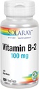 SOLARAY 비타민 B-2 리보플라빈 알로에 Vera 100 mg | 건강한 에너지 대사, 피부, 머리 & 못 | 100 CT