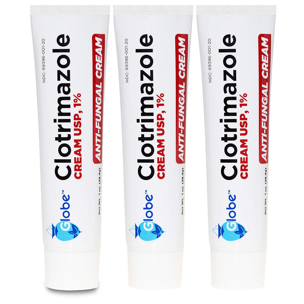 지구 Clotrimazole 항진균성 크림 1% USP, 1개 oz (3 팩), 반대로 곰팡이 처리, 구부리고는, 구부리고는, 구부리고는 및 확장은 발, Jock Itch, Ringworm 및 더 많은 것을 제거합니다