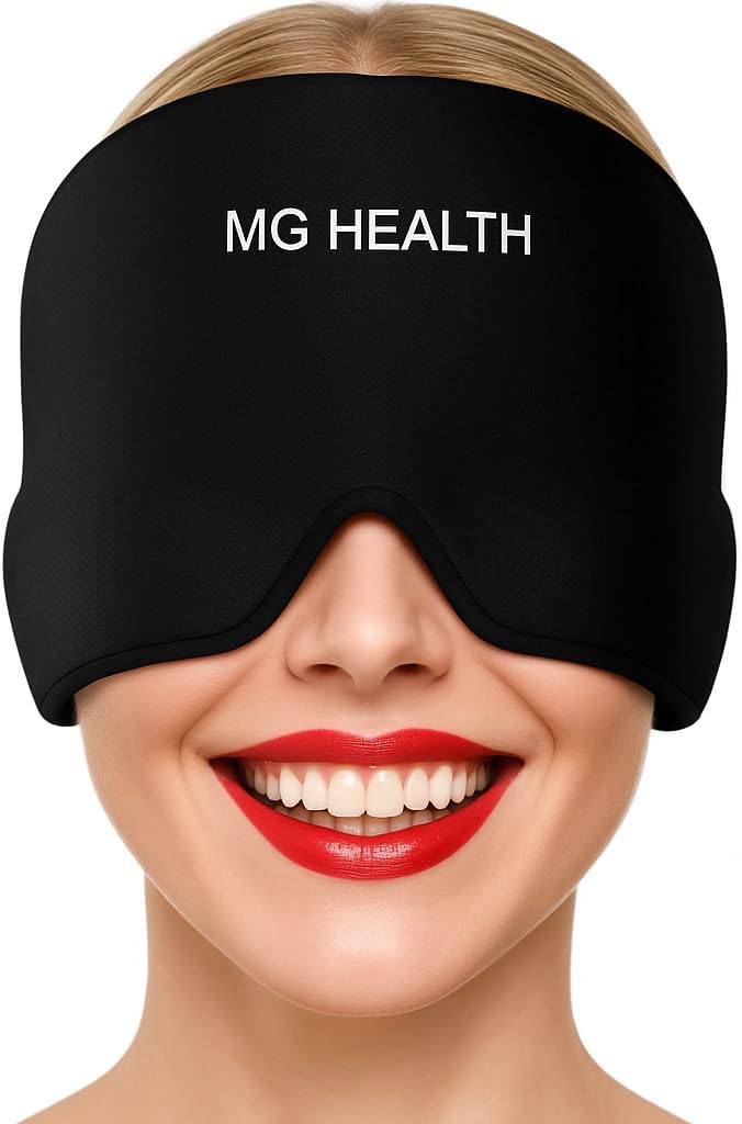 Migraine Relief Cap - 두통, 긴장, 스트레스 및 Hangovers를위한 냉각 젤이있는 Soothing Ice Pack Hat