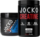 Jocko 연료 체육관 번들 - 크레아틴 + 니트로 팝 사전 운동 분말 (2 팩 번들) 30 일 공급