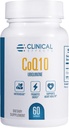 임상 효과 CoQ10 보충교재 - Coenzyme Q10 200mg - 30 일 공급 - 심장 건강, Cognitive 기능 및 에너지 지원을 위한 Ubiquinone 산화 방지제 보충교재 - 하루 1 캡슐 - 미국에서 만드는