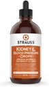 Strauss Kidney & Blood Pressure Drops - 혈압을 규제하고 물 감소를 완화합니다 | 두껍게 하고 계산 된 동맥 - 1 병