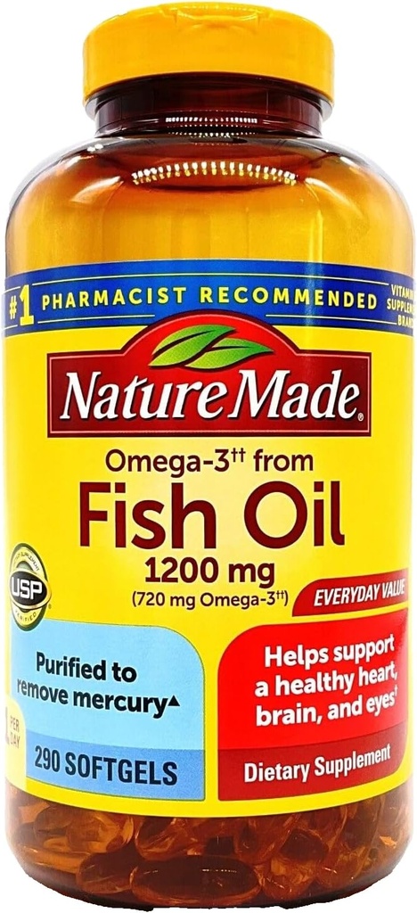 물고기 기름 660 mg EPA + DHA, 290 Softgels에서 만드는 성격 Omega-3