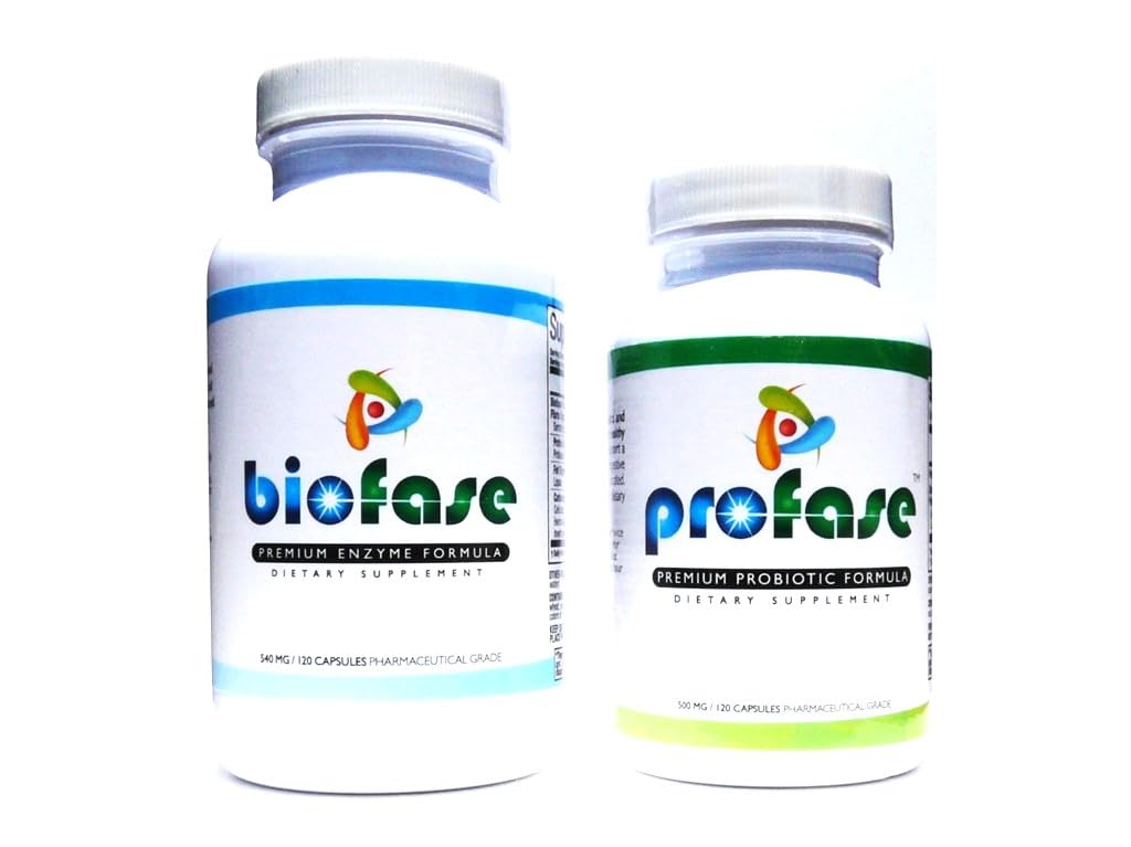 Biofase-Enzyme & Profase-Probiotic Kit - Biofilm Defense, 건강한 소화 및 당신의 Flora Balance 지원 - 작은 키트