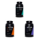 JYM 보충교재 과학 Omega JYM 물고기 기름 + Vita JYM 스포츠 Multivitamin & 무기물 지원 ZMA