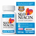 Slo-Niacin 비타민 B3 500 Mg - 심장 건강을 위한 느린 방출 Niacin, 에너지 부스트, 건강 피부, 건강한 혈액 설탕 수준 - 100개의 캡슐