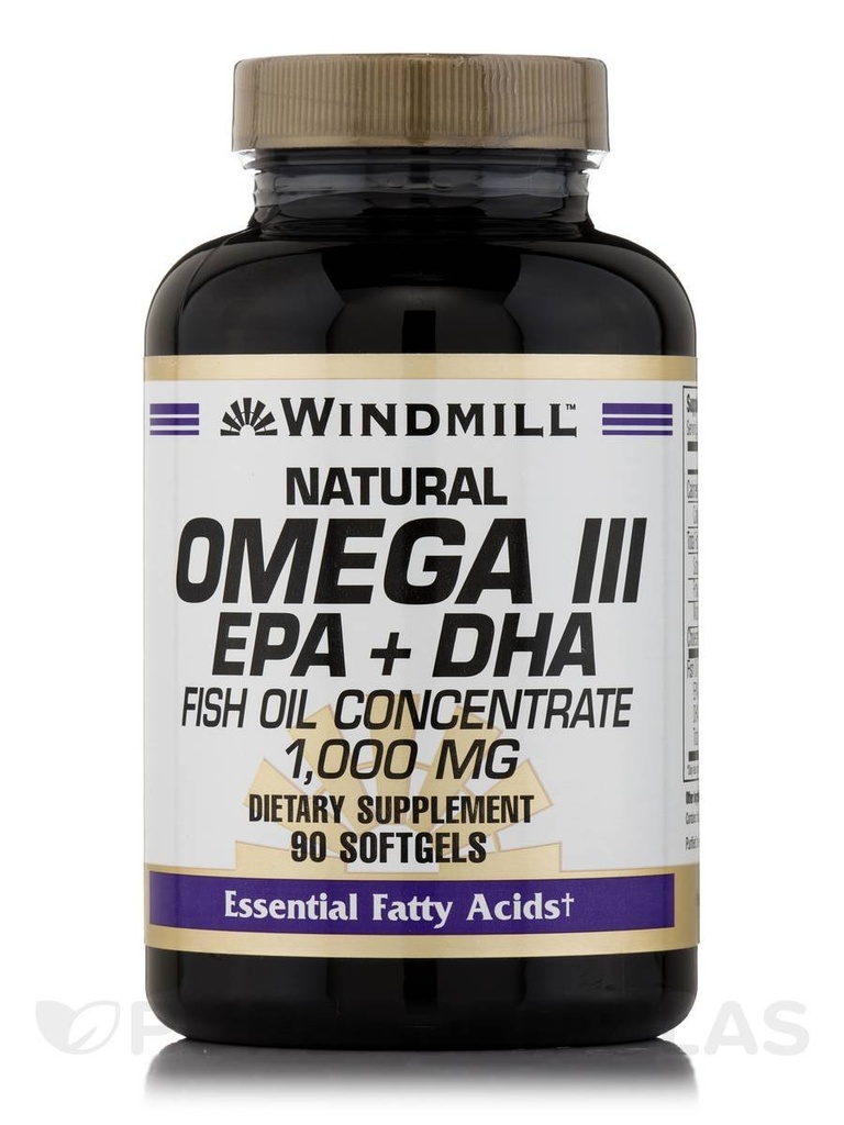 Windmill Omega 3 물고기 기름 1,000 mg Softgels, 90 ct