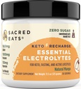 Keto Electrolyte Powder & Hydration 보충교재 | 1000mg 칼륨 및 나트륨, 150mg 마그네슘 | 설탕 없음 & 스테비아, Monk 과일로 단화 | 천연 망고 (30 인분)