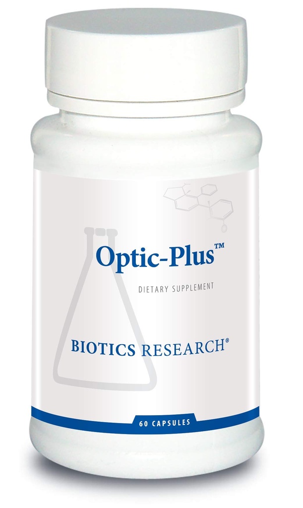 Biotics Research Optic Plus Eye Vitamin & Mineral Support Supplement with Lutein and Zeaxanthin, 건강한 Retinal 조직 및 Vision 60 캡슐