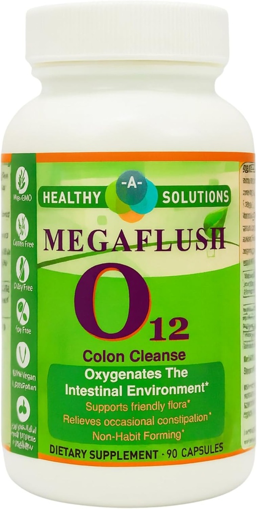 Mega Flush 07 - 건강한 대령을 위한 자연적인 보충교재 - 대령 Cleanse - 90의 Veggie 모자