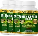 녹색 커피 콩 추출물, 100% 순수한 녹색 커피 콩 캡슐, 50% Chlorogenic 산, 10,000 mg 힘, 240의 캡슐, 8 달 공급, 비 GMO 및 글루텐 자유로운, 전통적인 초본 보충교재
