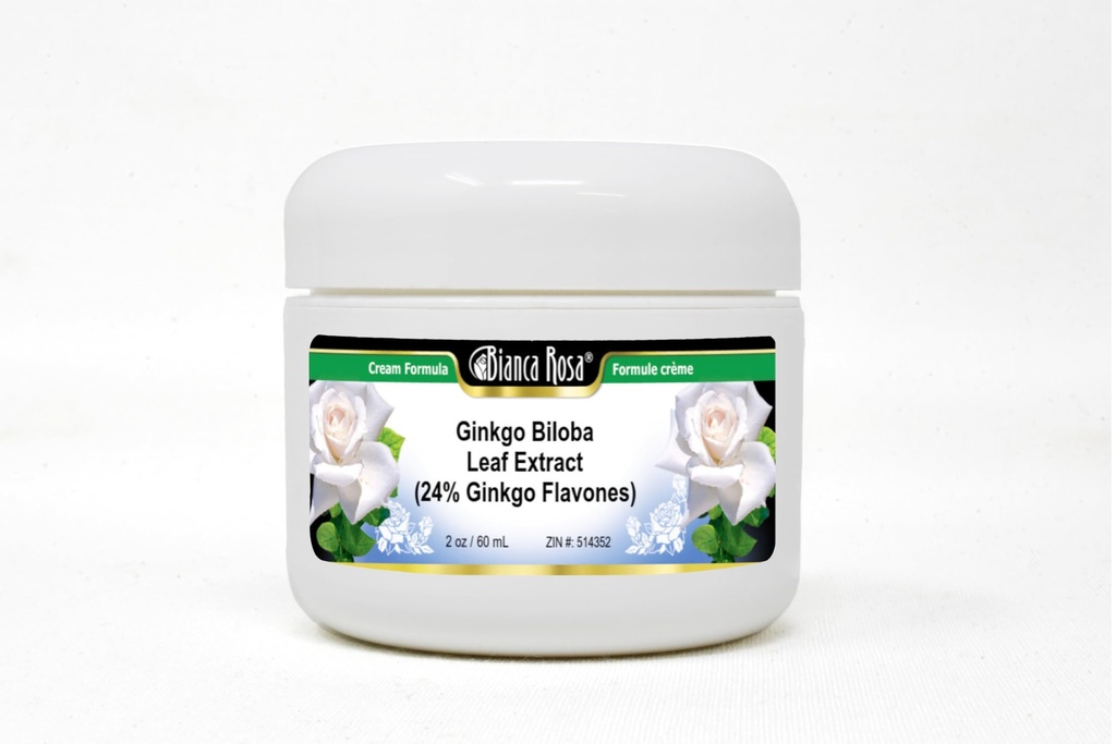 은행나무 Biloba 잎 추출물 (24% 은행나무 Flavones) 크림 (2 oz, ZIN: 514352)
